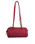 Matelasse Bowling Bag, £295, Handbags, Pink, Leather, Front view